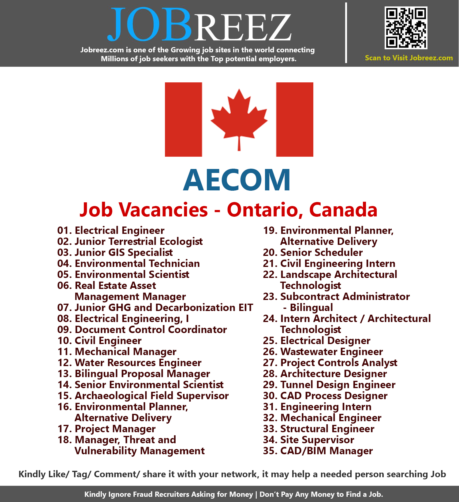 AECOM Job Vacancies - Ontario, Canada. Also, We are going to describe to you the ways to get a job in AECOM Job Vacancies - Ontario, Canada