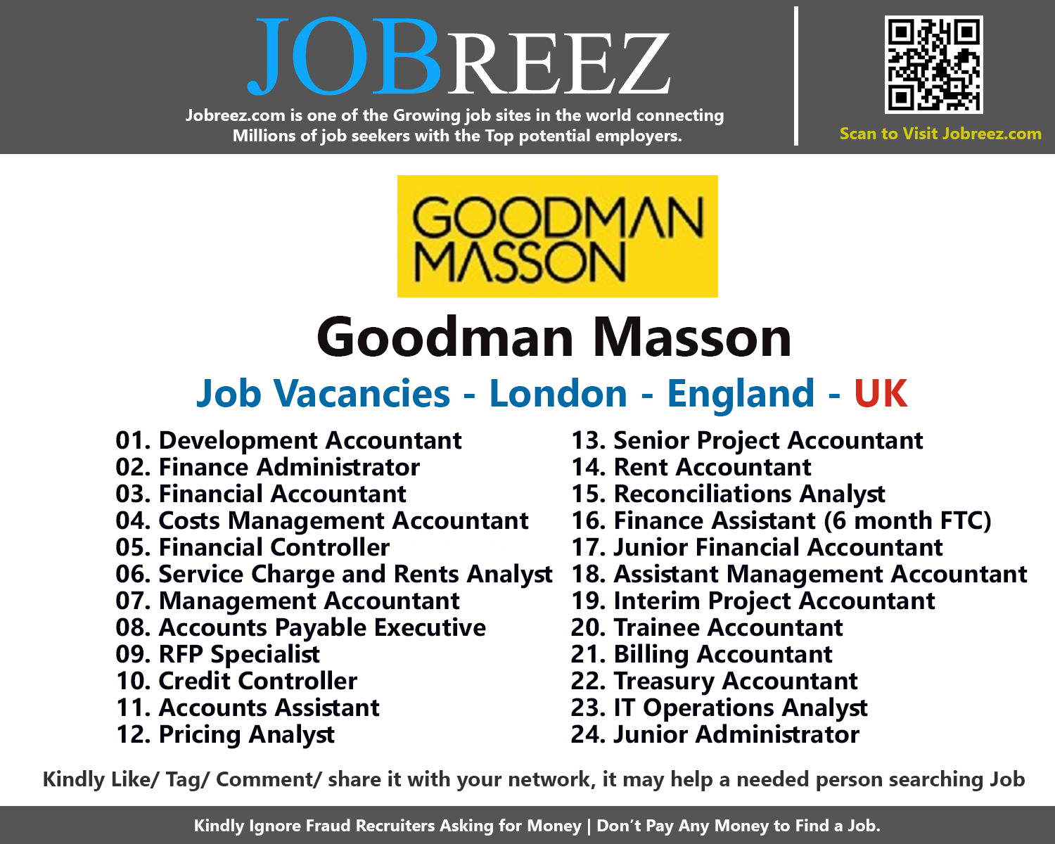 Goodman Masson Job Vacancies - London, England, UK. Also, We are going to describe to you the ways to get a job in Goodman Masson - London, England, UK