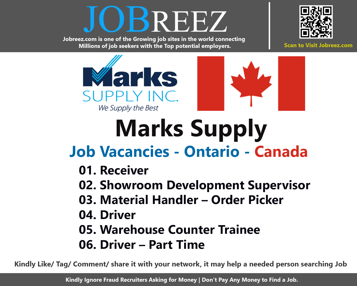 Marks Supply Job Vacancies - Ontario, Canada. Also, We are going to describe to you the ways to get a job in Marks Supply Job Vacancies - Ontario, Canada