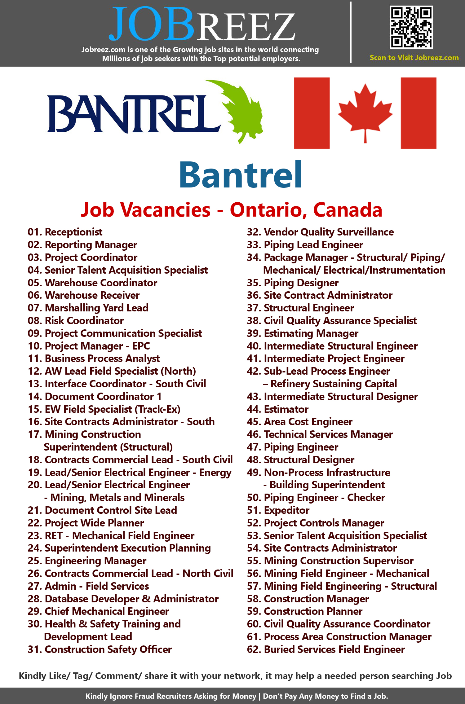 Bantrel Job Vacancies - Ontario, Canada. Also, We are going to describe to you the ways to get a job in Bantrel Job Vacancies - Ontario, Canada