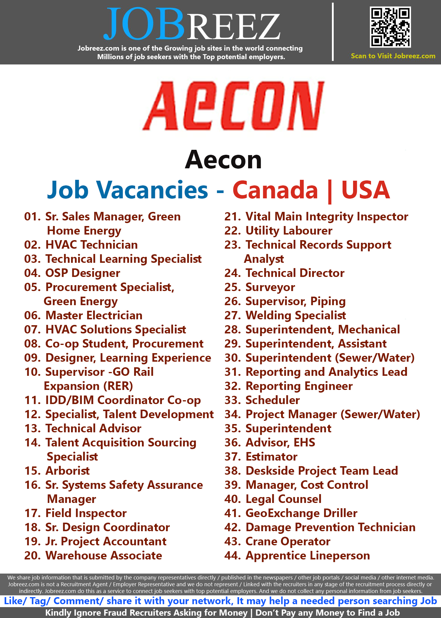 Aecon Job Vacancies - Canada | USA