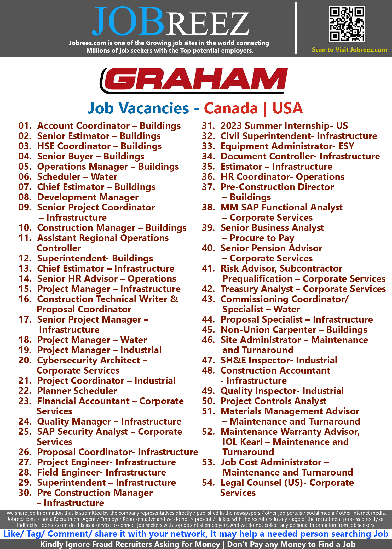 GRAHAM Job Vacancies - Canada | USA